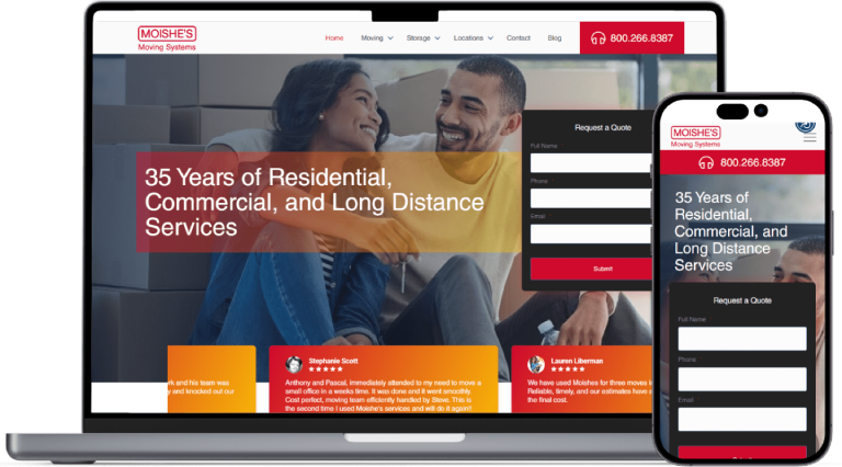 Moishe’s Moving Systems website preview