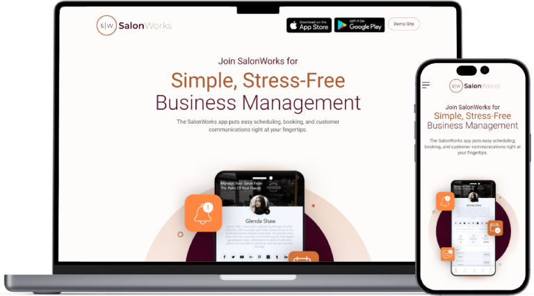 Salon Works website preview